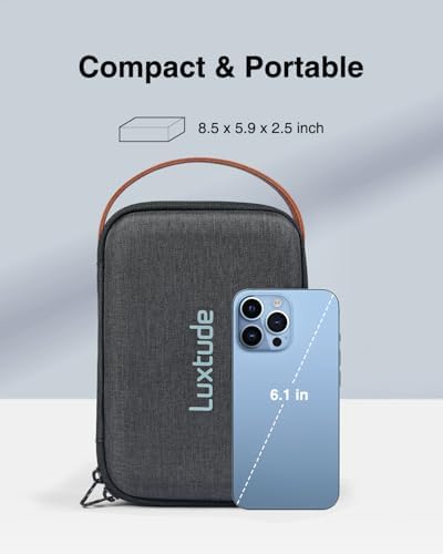 Luxtude Electronics Organizer Travel Case, Tech Organizers Travel Case, Hard Charger Organizers, Portable Cable Organizer, Travel Essentials for Charger/Mouse/Cash/Card/Pen, Tech Gifts - Image 4