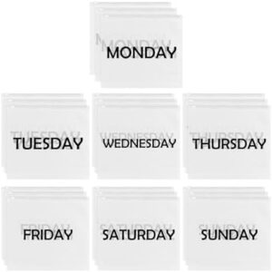 21Pcs Travel Organizer Pouches for Suitcases Packing Cubes Packing Organizers Days of Week Travel Pouches for Vacations Travel Home Storage and organizing Bags,Clothing Packaging Bags