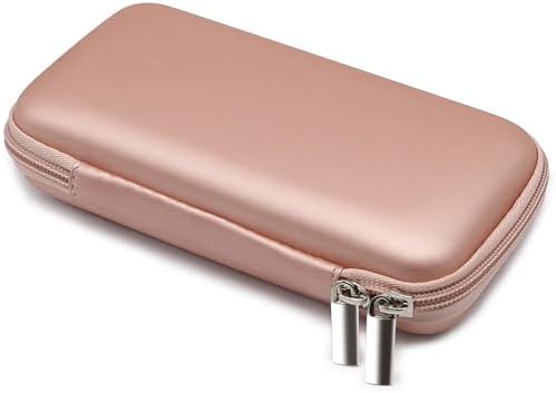 iMangoo Shockproof Travel Essentials Organizer Case, Small Accessories Hard Protective Pouch Electronics Purse for Women Men Zipper Tech Cord Cable Power Bank Charger 6.5x3.2x1 In (Rose Gold) - Image 8