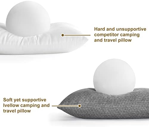Ivellow Travel Pillow Compressible Camping Pillow for Sleeping Shredded Memory Foam Pillow Compact Firm Supportive for Adults Kids Outdoor Backpacking Hiking Essential Gear - Image 4