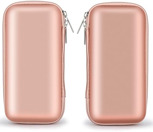 iMangoo Shockproof Travel Essentials Organizer Case, Small Accessories Hard Protective Pouch Electronics Purse for Women Men Zipper Tech Cord Cable Power Bank Charger 6.5x3.2x1 In (Rose Gold) - Image 9