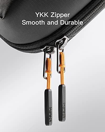 Inateck Electronics Organizer Travel Case, 180° Open Water-resistant, Multifunctional Travel Organizer Bag, Electronic Accessories Carry Case, Black, Large - Image 5