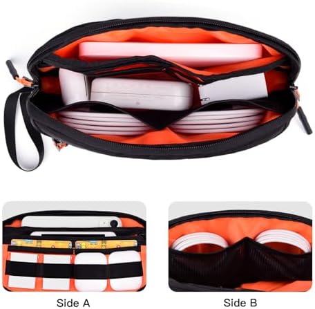 Cable Organizer Bag, Charger Organizer Pouch Case for Travel Accessories/Airplane Essentials/Electronics Tech Gadgets (Black) - Image 4