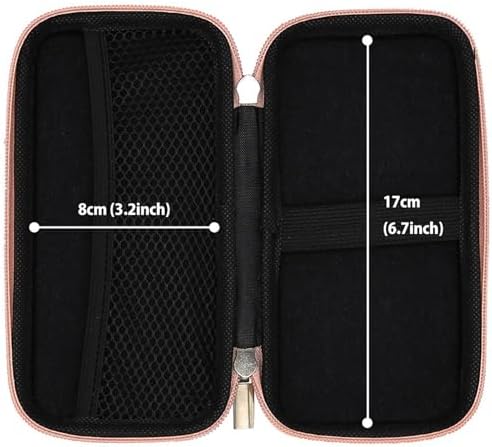 iMangoo Shockproof Travel Essentials Organizer Case, Small Accessories Hard Protective Pouch Electronics Purse for Women Men Zipper Tech Cord Cable Power Bank Charger 6.5x3.2x1 In (Rose Gold) - Image 4