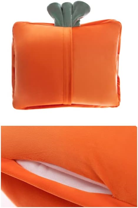 Rikyo 15" Stuffed Fruit Travel Blanket and Pillow Set,3 in 1 Plush Stuffed Hugging Pillow with Warming Hands Pillow Blanket for Kids Gift Travel Airplane Train Bed Office Nap (Pink - Strawberry) - Image 9