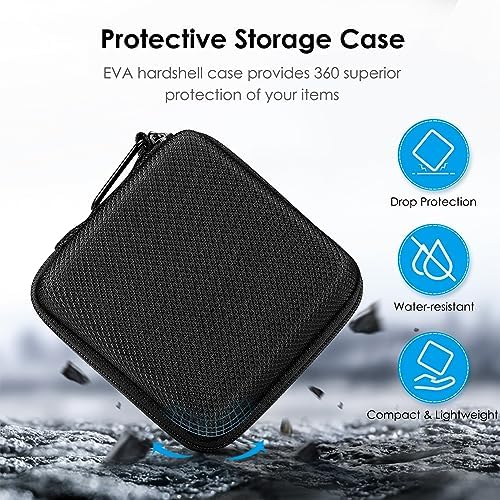 FINPAC Hard Case for MacBook Charger, Small Electronic Organizer Bag for MacBook Power Adapter, Portable Pouch Travel Storage for Laptop Accessories, Magic Mouse, USB Drives, GoPro, Gadgets - Black - Image 5
