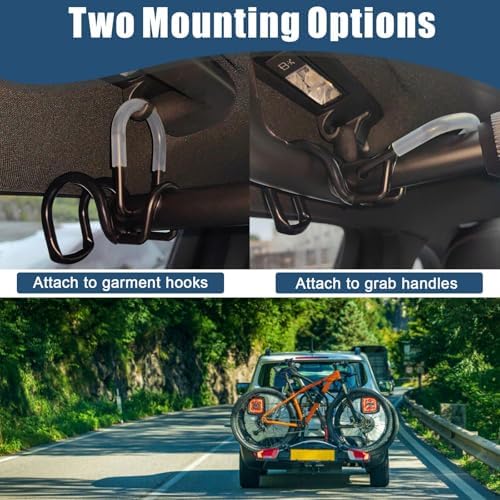 Car Clothes Hanger Bar Heavy Duty Clothing Rod for Vehicle Adjustable Cloth Storage Organizers Automotive Travel Outdoor Hanging Drying Rack for Truck SUV(Extend from 30'' to 66''/Hold up to 120lbs) - Image 5