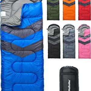 MalloMe Sleeping Bags for Adults Cold Weather & Warm - Backpacking Camping Sleeping Bag for Kids 10-12, Girls, Boys - Lightweight Compact Camping Essentials Gear Accessories Hiking Sleep Must Haves