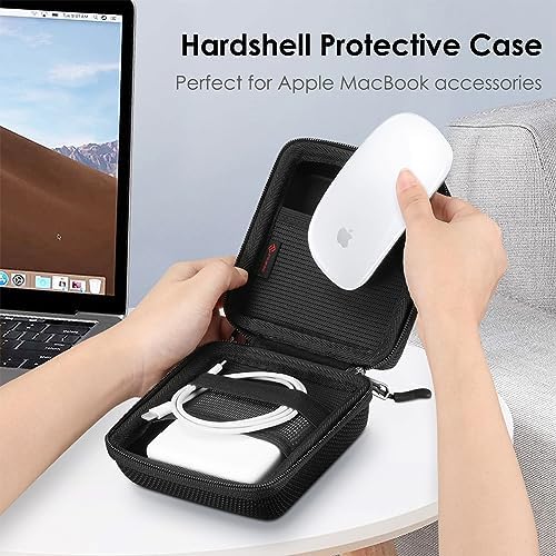 FINPAC Hard Case for MacBook Charger, Small Electronic Organizer Bag for MacBook Power Adapter, Portable Pouch Travel Storage for Laptop Accessories, Magic Mouse, USB Drives, GoPro, Gadgets - Black - Image 4