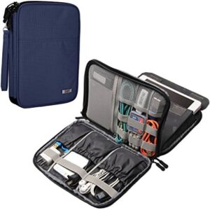 BUBM Electronic Accessories Organizer, Travel Gadget Bag for Cables, Dark Blue