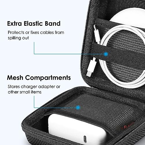 FINPAC Hard Case for MacBook Charger, Small Electronic Organizer Bag for MacBook Power Adapter, Portable Pouch Travel Storage for Laptop Accessories, Magic Mouse, USB Drives, GoPro, Gadgets - Black - Image 7
