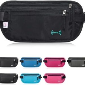 Passport Holder - Money Belt Secure Hidden Travel Wallet Undercover Fanny Pack with RFID Blocking