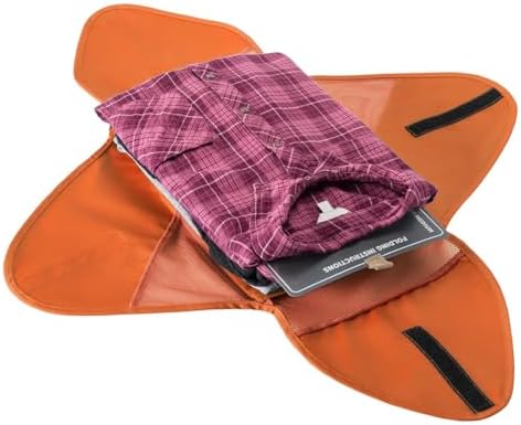 Eagle Creek Pack-It Original Garment Folder - Travel Garment Bag with Compression Wings to Maximize Luggage Space - Convenient Top Handle - Quick Drying Material - Mandarin - Medium - Image 2