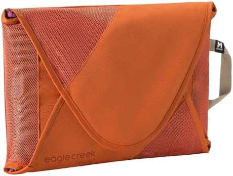 Eagle Creek Pack-It Original Garment Folder - Travel Garment Bag with Compression Wings to Maximize Luggage Space - Convenient Top Handle - Quick Drying Material - Mandarin - Medium