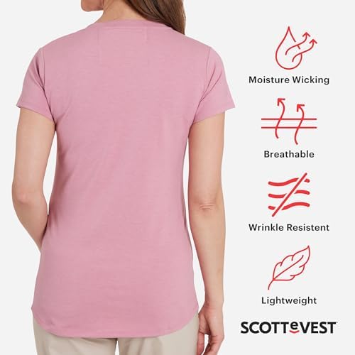SCOTTeVEST Traci Travel Tee Shirt for Women - 1 Hidden Pocket - Lightweight Wrinkle Resistant Top for Travel & More - Image 3