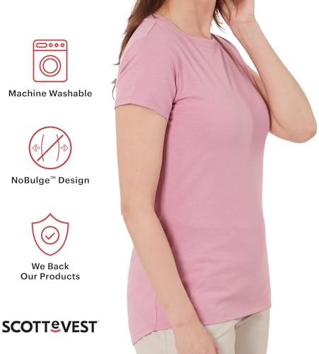 SCOTTeVEST Traci Travel Tee Shirt for Women - 1 Hidden Pocket - Lightweight Wrinkle Resistant Top for Travel & More - Image 2
