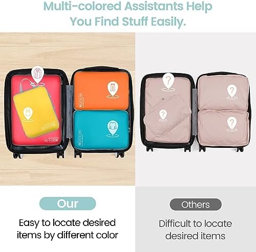 Cambond Mesh Compression Packing Cubes Travel - Space Saving Packing Cubes for Travel Women, Lightweight Compression Cubes for Travel Bags Luggage Packing Organizer for Suitcases - Image 3