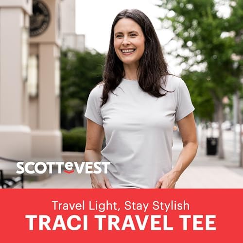 SCOTTeVEST Traci Travel Tee Shirt for Women - 1 Hidden Pocket - Lightweight Wrinkle Resistant Top for Travel & More - Image 4
