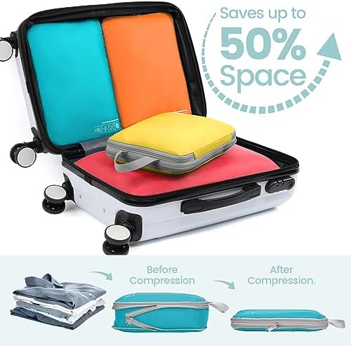 Cambond Mesh Compression Packing Cubes Travel - Space Saving Packing Cubes for Travel Women, Lightweight Compression Cubes for Travel Bags Luggage Packing Organizer for Suitcases - Image 5